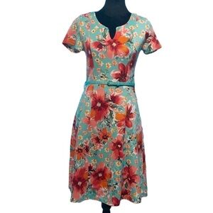 MOA USA Floral Belted Dress - Size Medium